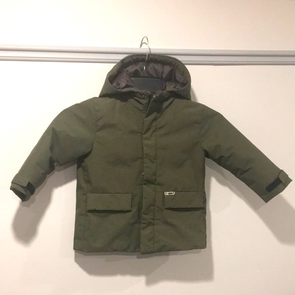 ZARA Toddler Fall/Winter Khaki Jacket Size 18-24 months
